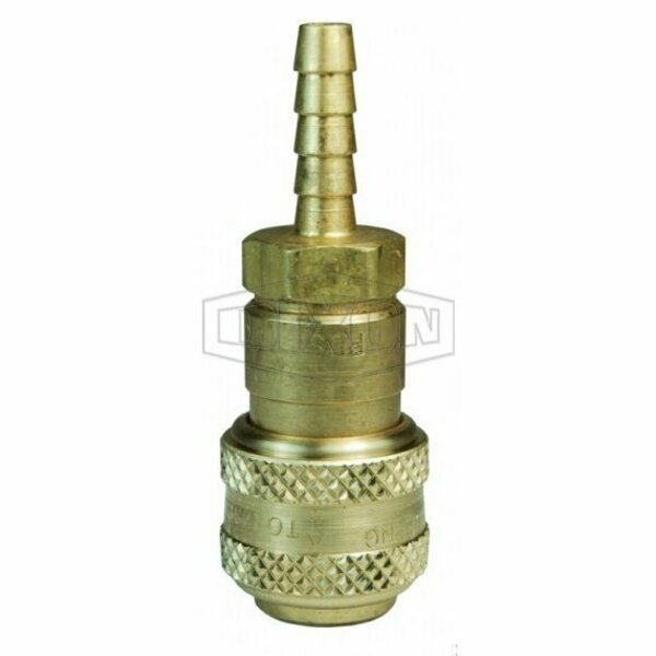 Dixon DF Industrial Interchange Automatic Pneumatic Coupler, 1/2 in Nominal, Coupler x Barb End Style, Bra 4DS4-B